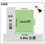 区画図 再建築をする際はセットバックが必要です。 詳細は埼玉相互住宅 東越谷店にお問い合わせください。