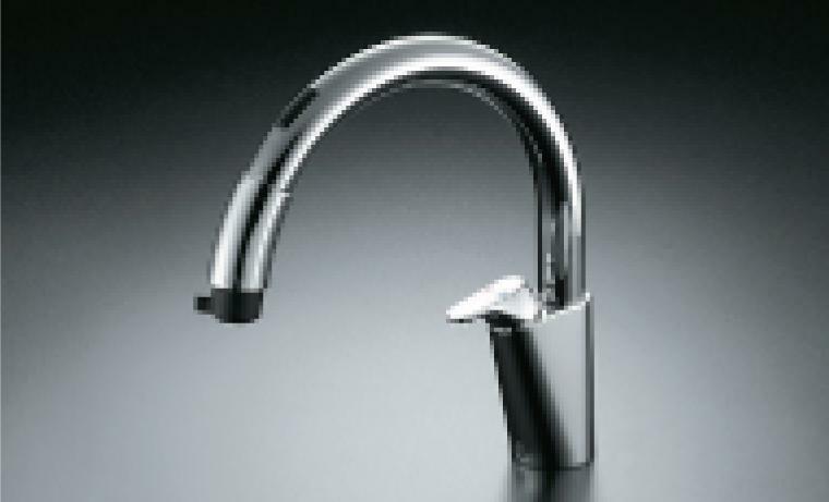 タッチレス水栓<BR/>センサーが物や手の位置と動きを正確に捉えて自動で吐水・止水するタッチレス水栓。手で操作するよりも効率的に節水できます。