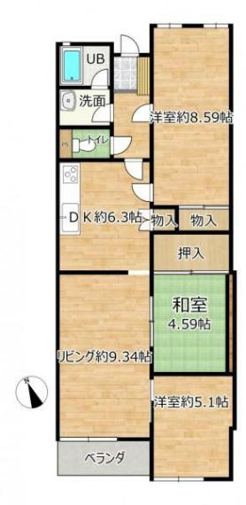 間取り図 【RF後間取図】3LDKのお部屋です。