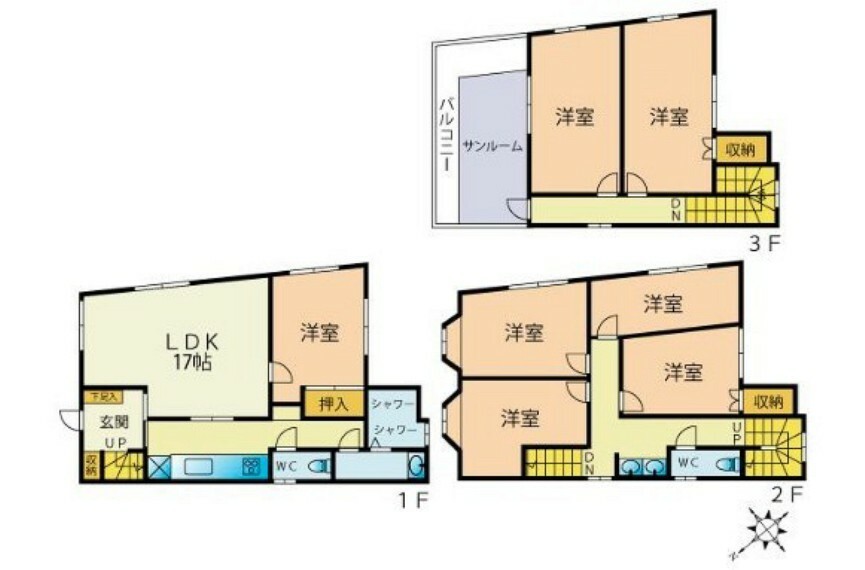 新宿区若葉3丁目(5LDK)の間取り