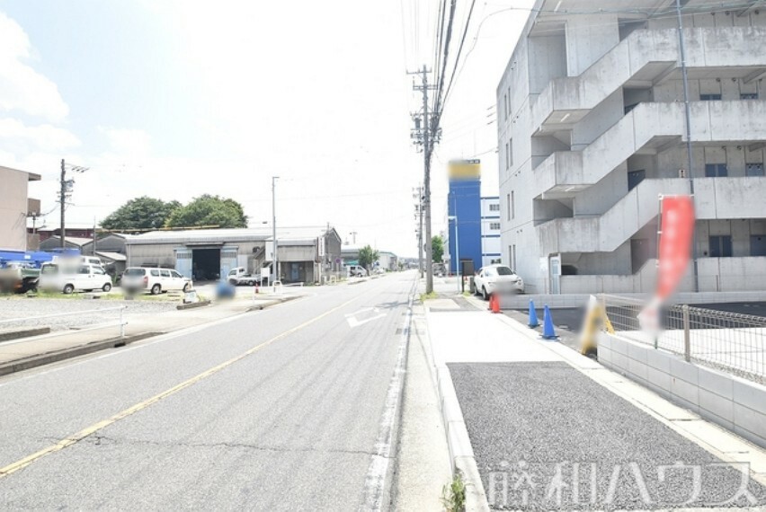 現況写真 接道状況および現場風景　【名古屋市西区こも原町】