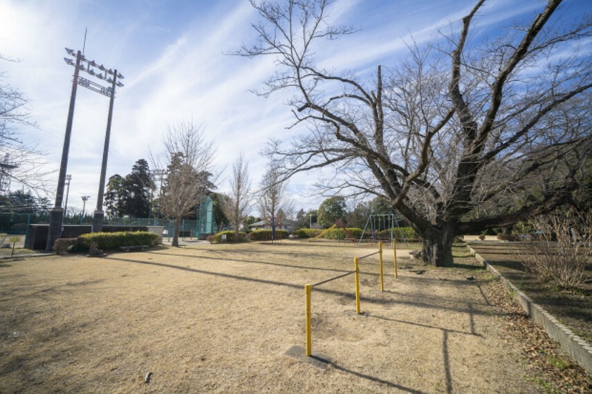 公園 現地から900m～955m。　印旛中央公園　野球場、弓道場、テニスコートなどのスポーツ施設が整備された広大な敷地を誇る公園です。園内には公民館や体育館もあり、屋内の活動もできる施設もあります。