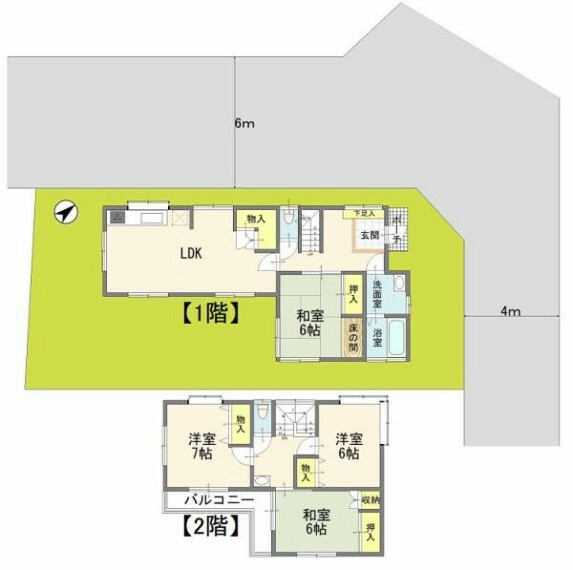 小山市城東4丁目(4LDK)の間取り