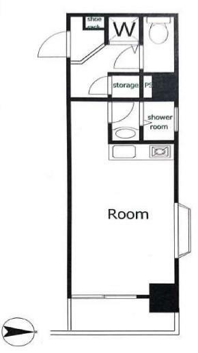 間取り図 トイレ・シャワールーム別のお部屋です