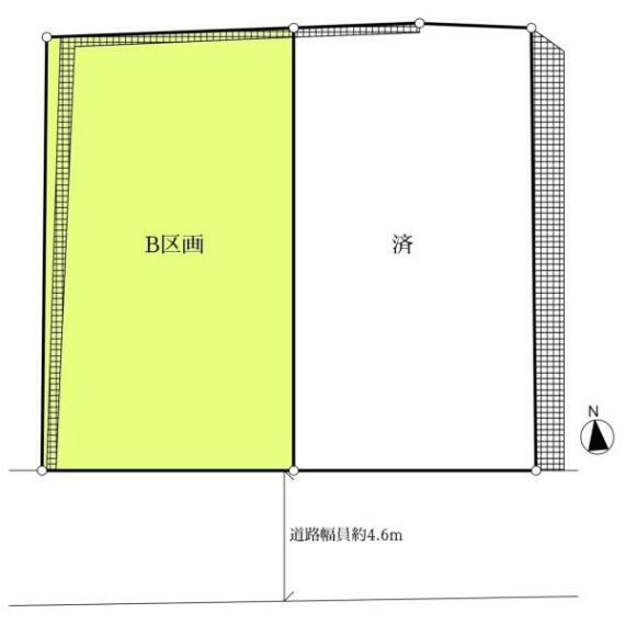 土地図面 土地の形は永住にふさわしい整形地。将来建て替えする場合にも、間取りプランの制限がなく建築することができますね。現在更地につき建築開始がスムーズ。建築のご相談も承りますのでお気軽にお問合せ下さい。