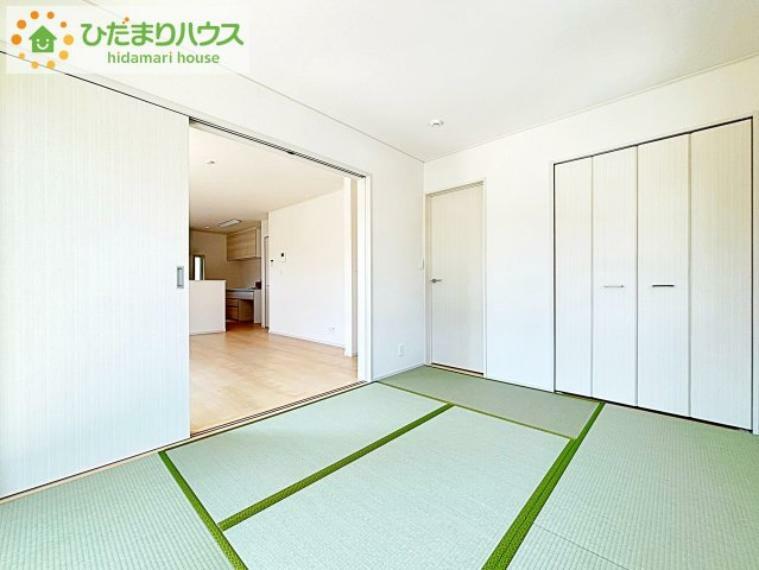 和室 リビングと隣り合わせにある和室は合わせて23.66帖！扉を閉めれば、来客用の部屋として使えます
