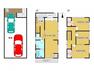 間取り図 【間取図】2階にLDK、3階に3部屋洋室の3LDKです。3階の4.5帖の洋室は間仕切り壁を作り、独立した居室としてもお使いいただけます。