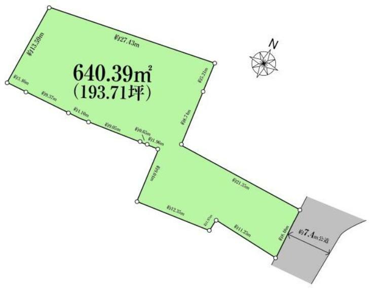 土地図面 ■敷地面積約193坪 ■京成千葉線「みどり台」駅徒歩5分