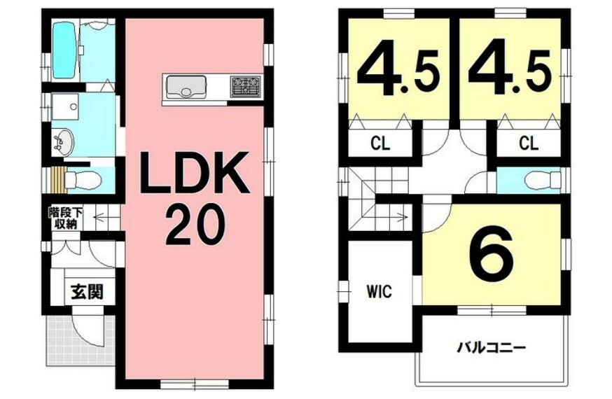間取り図 3LDK、ウォークインクローゼット、オール電化、省令準耐火【建物面積87.77m2（26.55坪）】