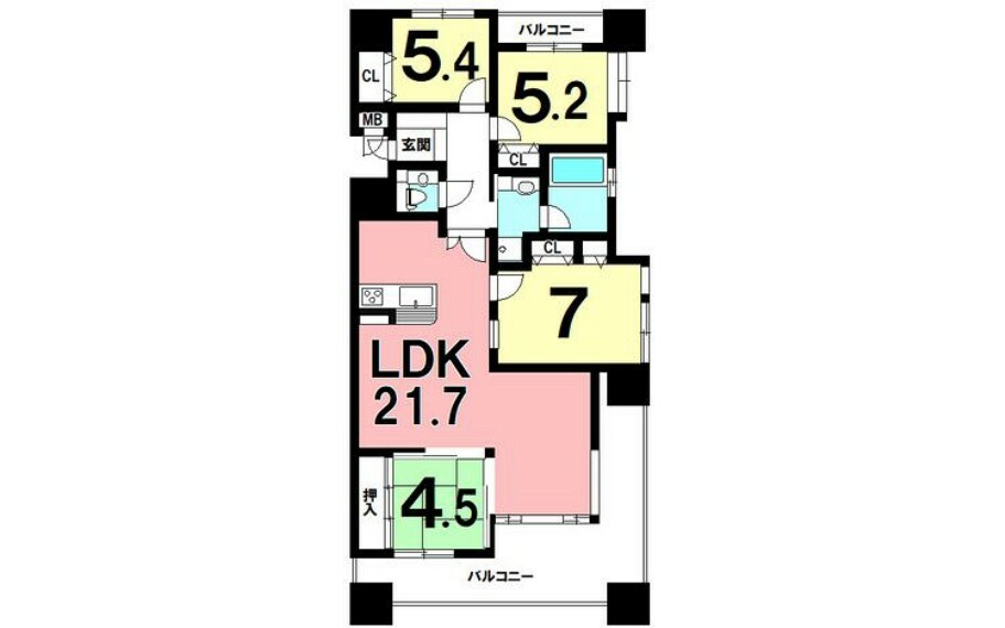 間取り図 4LDK、東南部屋【専有面積91.20m2】令和4年12月10日　空き家になりました！