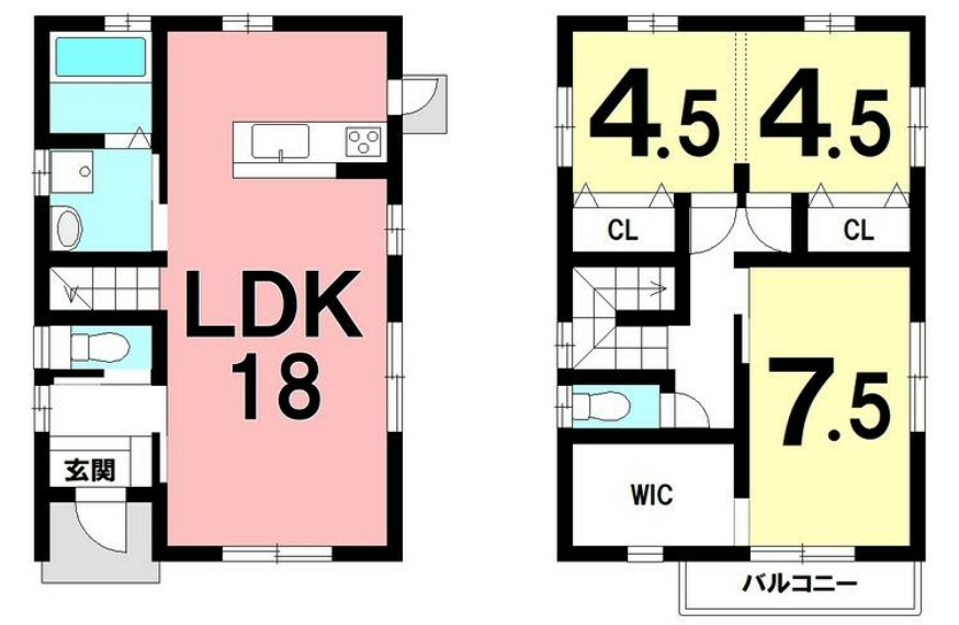 間取り図 3LDK＋ウォークイン、オール電化、食器洗浄乾燥機【建物面積87.77m2（26.55坪）】