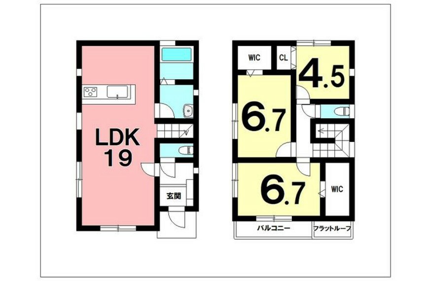 間取り図 3LDK、オール電化、ウォークイン2ヵ所【建物面積90.25m2（27.3坪）】