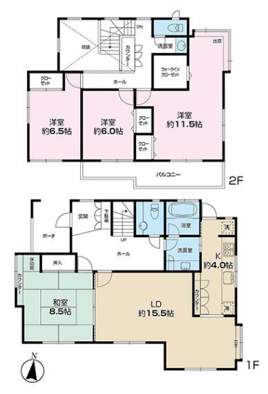 千葉市中央区蘇我5丁目(4LDK)の間取り