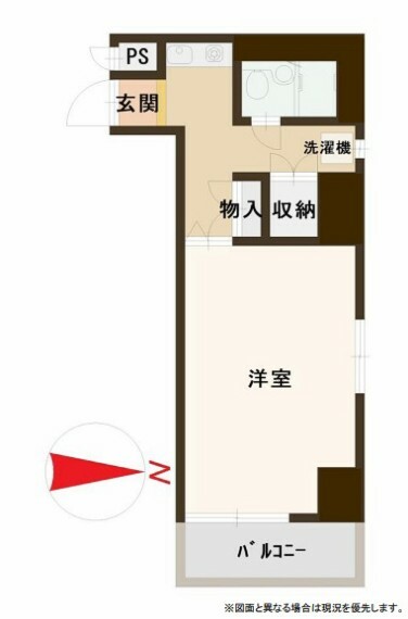 ライオンズマンション東本町(1K) 6階の間取り