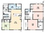 間取り図 LDKと和室を合わせると21帖以上の広々空間になります。2階の全洋室、6帖以上＾＾ウォークインクローゼットやリビング、キッチンなど収納も充実しています。