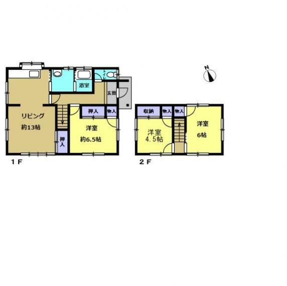 間取り図 【間取り図】間取りは使い勝手の良い3LDK。全室南向きで日当たり良好。3LDKなので、お子様がいるご家庭でもお子様に1人部屋をプレゼントできます。