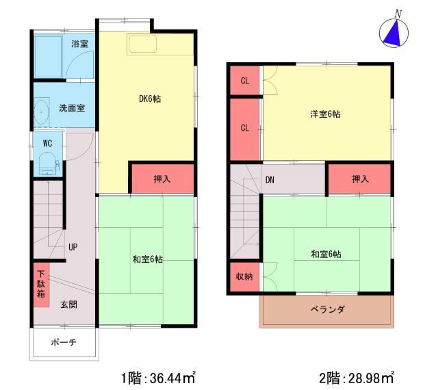 川越市大字笠幡(3DK)の間取り