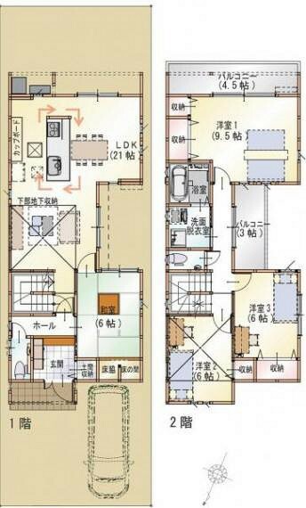 間取り図 6号棟間取図 （※間取り内の家具等のレイアウトはイメージ図です。）