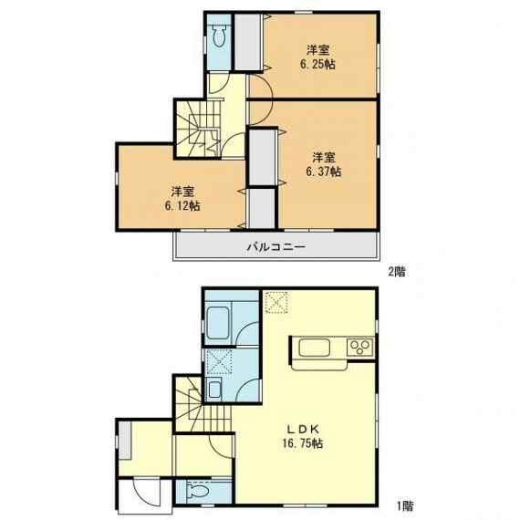 間取り図 【間取】開放的で明るい空間が広がるLDK。リビングには潤沢な太陽が降り注ぎ、爽やかな住空間を演出。お友達を呼んでお茶をしたり、一緒に料理を楽しみながら楽しい時間を過ごしましょう。