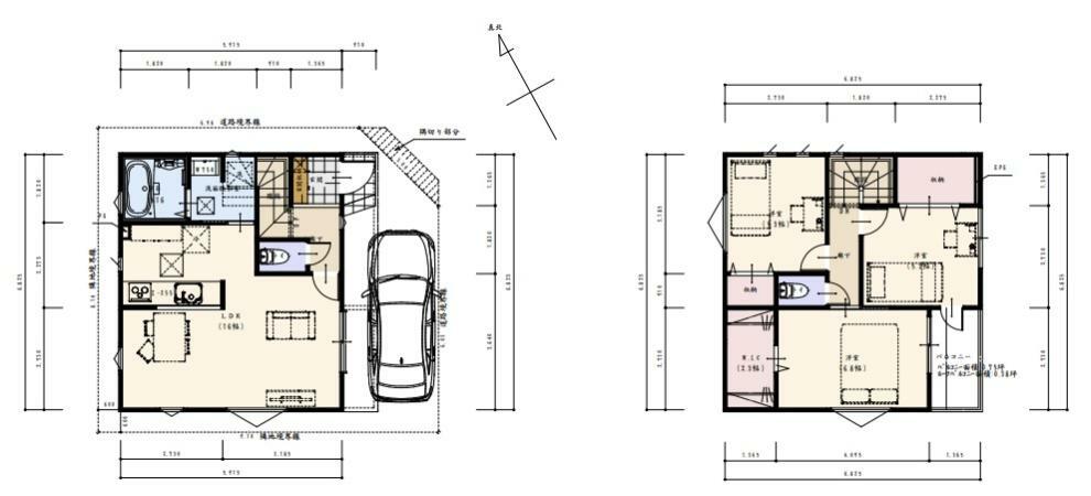 建築プラン間取図1,400万円～外構工事をン除く