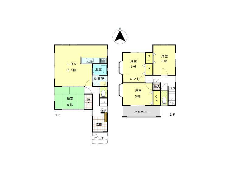 広島市安佐北区三入南2丁目(4LDK)の間取り