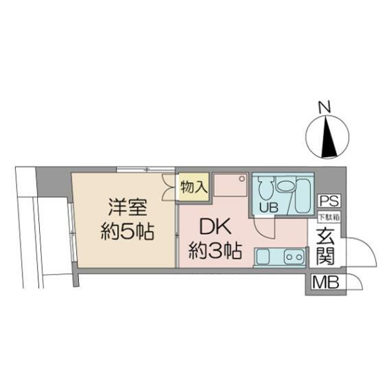 センチュリー東上野(1DK) 9階の間取り