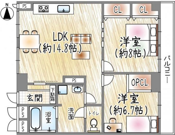 間取り図 2LDK