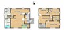 間取り図 【リフォーム済】間取りは3LDKの二階建てです。各部屋に収納があるので、部屋を広く使える間取りになっています。