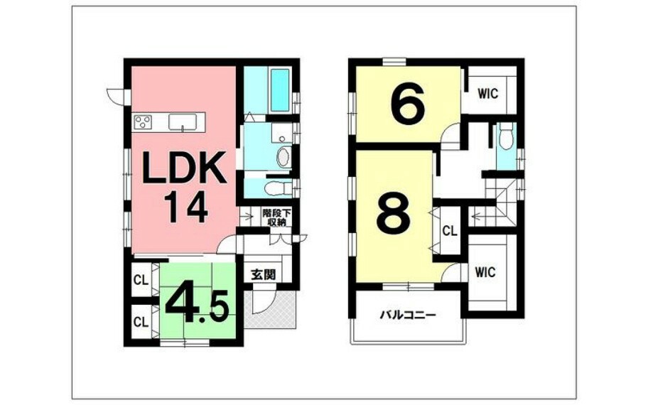 間取り図 3LDK、ウォークインクローゼット2ヵ所、オール電化【建物面積87.77m2（26.55坪）】
