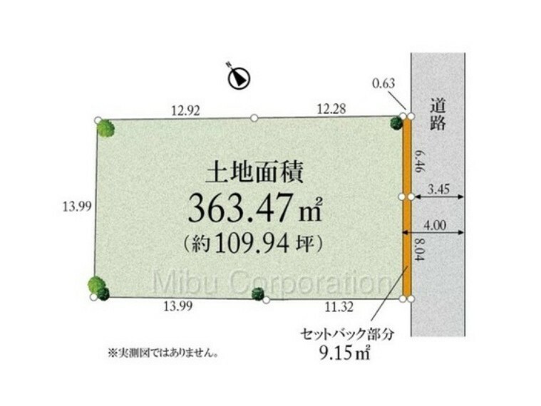 区画図実測図ではありません