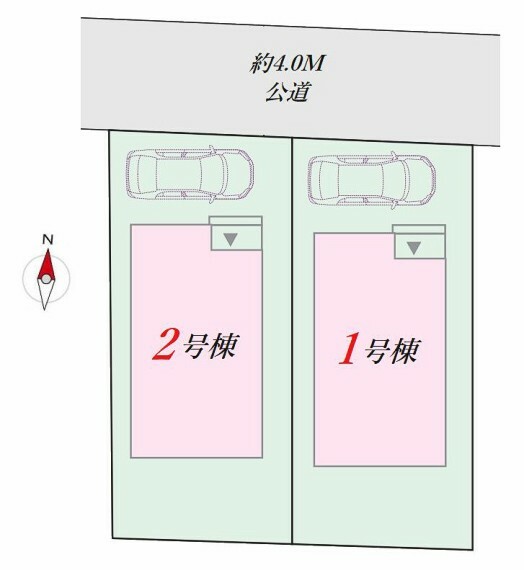 区画図 対象区画は2号棟