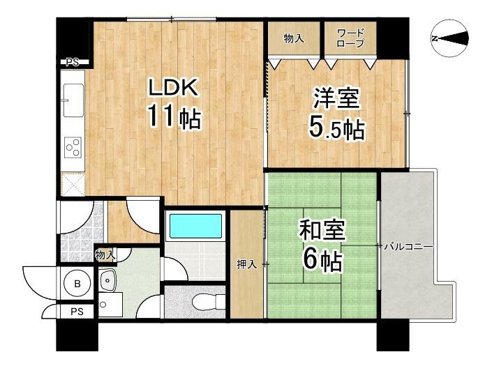 間取り図 【弊社窓口物件】 ・9階部分×角住戸につき陽当たり、通風良好 ・不審者の侵入を防ぐオートロック完備！ ・安心安全の内廊下設計マンション ・廊下面積を小さく抑えた間取りで、専有面積を有効的に使っていただけます。 ・各居室に収納スペース完備！ ・便利な3WAYアクセスで通勤、通学ラクラクな好立地 ・徒歩5分圏内にスーパー、コンビニ、公園ございます