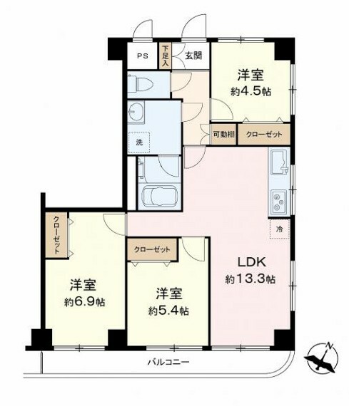 間取り図 ※図面と現況が相違する場合、現況優先と致します。