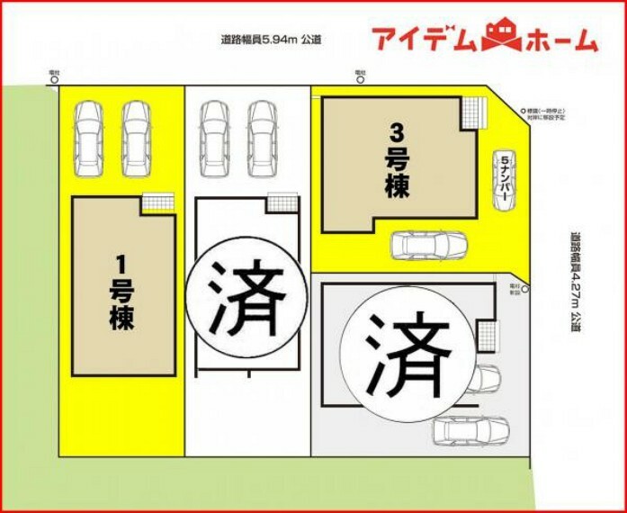 区画図 3号棟　配置図