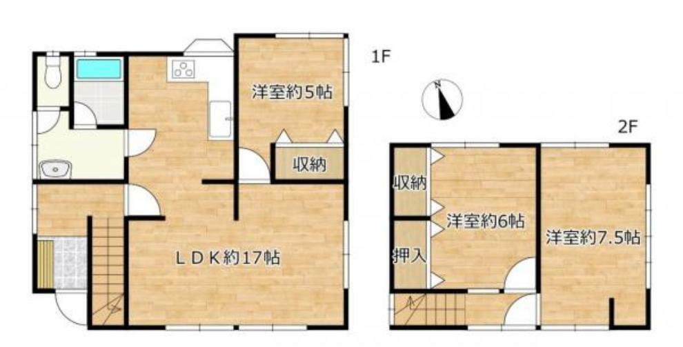 【間取図/リフォーム予定】1階の4部屋中3部屋を繋げ、15帖前後のLDKがあるお家に変更を予定しております。ご家族が自然と集まれる空間を目指します。