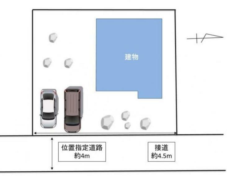 区画図 【リフォーム済】区画図になります。駐車2台可能69坪の土地になります。