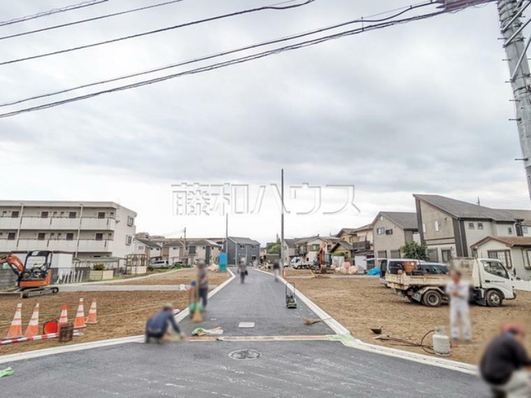 現況写真 接道状況および現場風景　【日野市栄町2丁目】