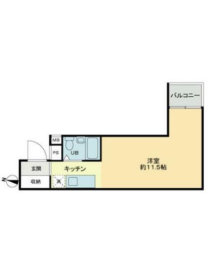 ロワール駒沢(1R) 4階の間取り