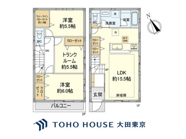 間取り図 3LDK、土地面積94.11m2、建物面積81m2