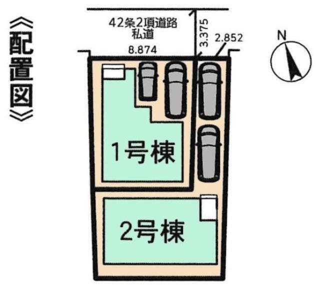 間取り図・図面 1号棟です。