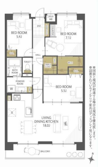 間取り図 6階南東向きのお部屋で陽当たり・眺望良好！