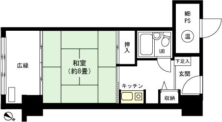 ライオンズマンション越後湯沢第2(1K) 15階の間取り