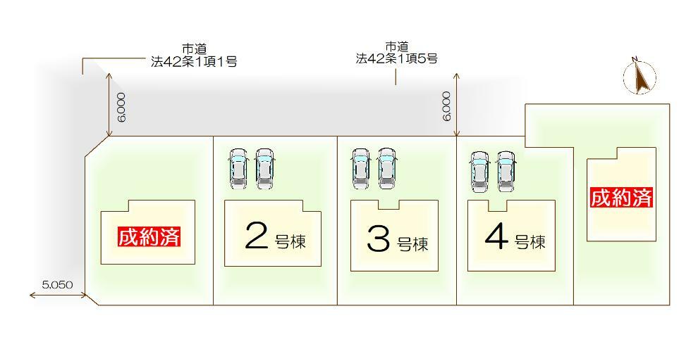 区画図 ≪3号棟≫駐車2台分可能です