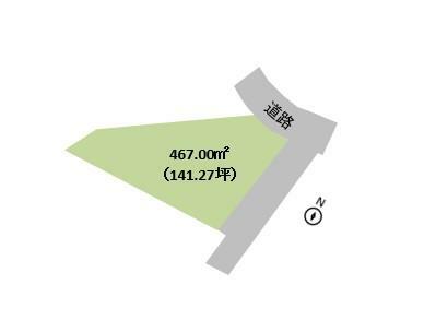 土地図面 ■土地面積:467.00平米（141.27坪）