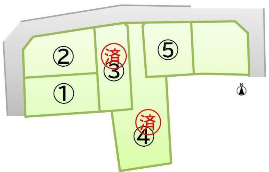 土地図面 間取 建築条件無し、お好きなハウスメーカーにて建築可能