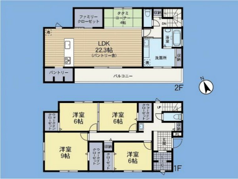 間取り図 A号棟間取図。