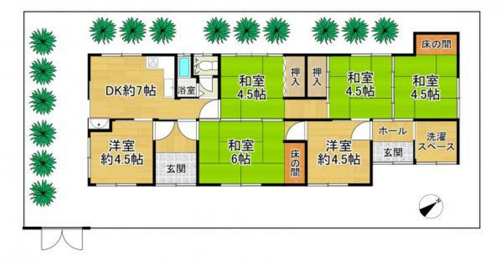 間取り図 間取りは6DKとなります