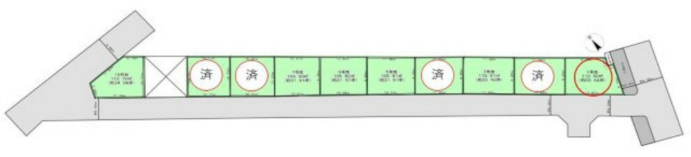 土地図面 全10区画×条件なし条件なし土地！お好きなメーカー・工務店で建築ください