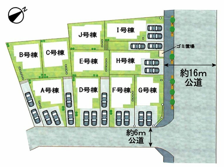 土地図面 J号棟になります。　