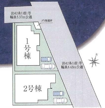 区画図 全8区画分譲地内の新築建売物件